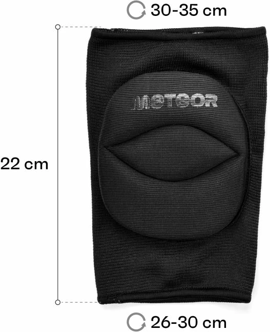 Mbështetëse gjuri për volejboll Meteor, të zeza [Madhësia: Standarde]