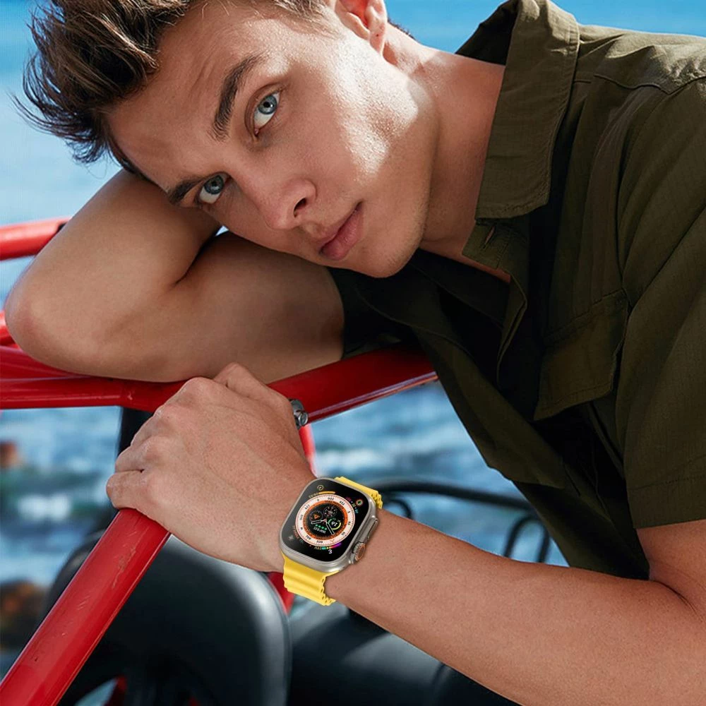 Rrip sportiv për Apple Watch Tech-Protect IconBand Pro, 42/44/45/49 mm, portokalli-zi