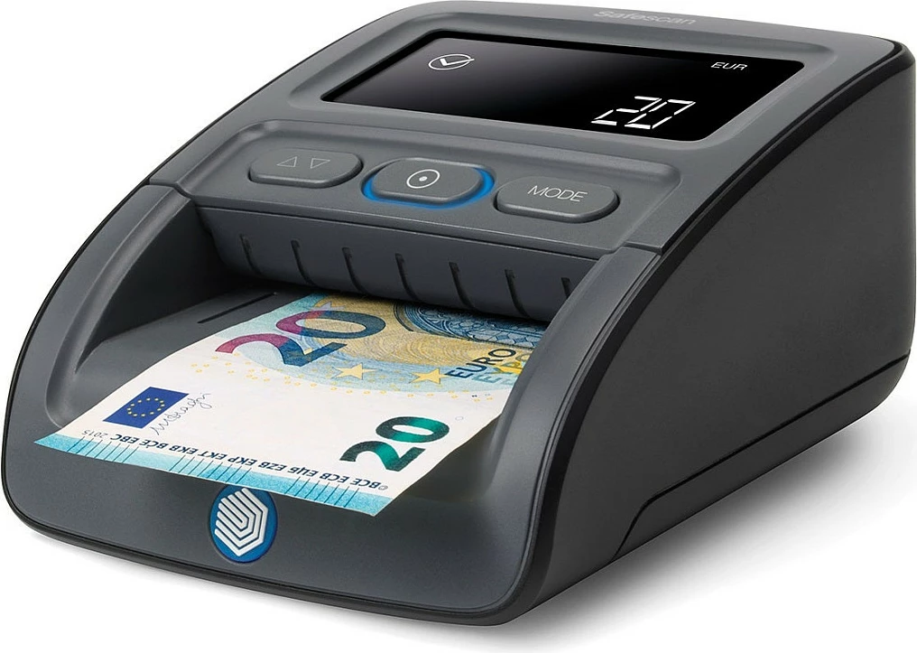 Detektor parash të falsifikuara Safescan 155-S, multi-valutor, LCD, i zi