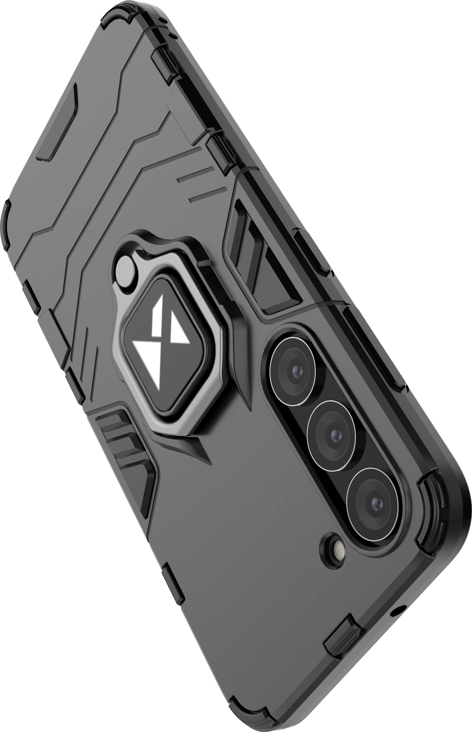 Mbështjellës Wozinsky Ring Armor për Samsung Galaxy S23, me mbajtëse unaze, i zi