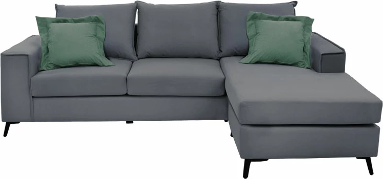 Divan qoshe i kthyeshëm, ngjyrë qymyr-cipres, 240x165x95cm