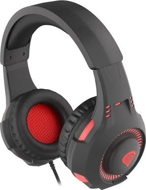 Kufje Genesis Radon 210, 7.1, USB, të zeza-kuqe