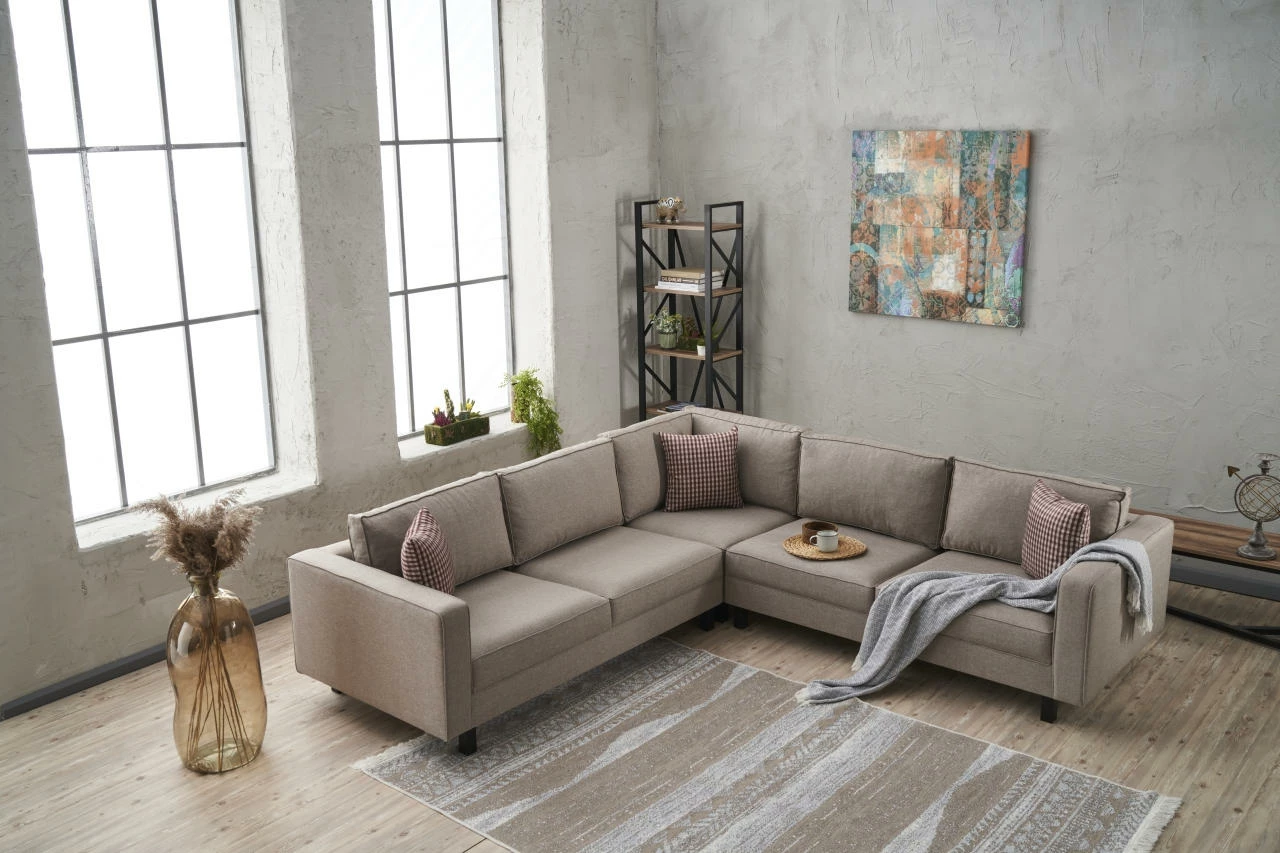 Këndare Atelier del Sofa, pëlhurë Kale, ngjyrë krem