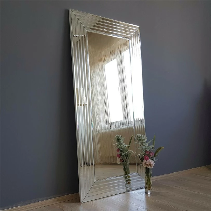 Pasqyrë Hanah Home, A305D, ngjyrë argjendi, 60x100cm