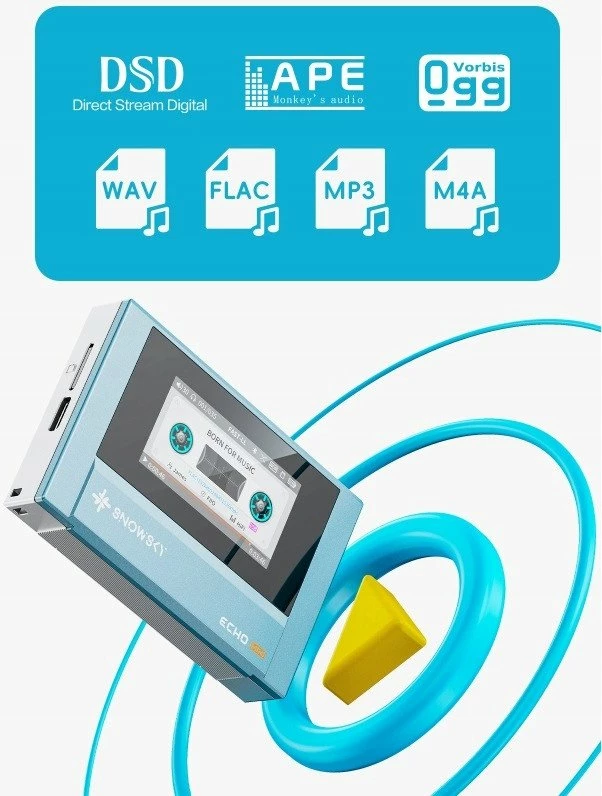 Player muzikor portativ Hi-Res FiiO SNOWSKY ECHO MINI 8GB, ekran 1.99\", Bluetooth 5.3, i zi
