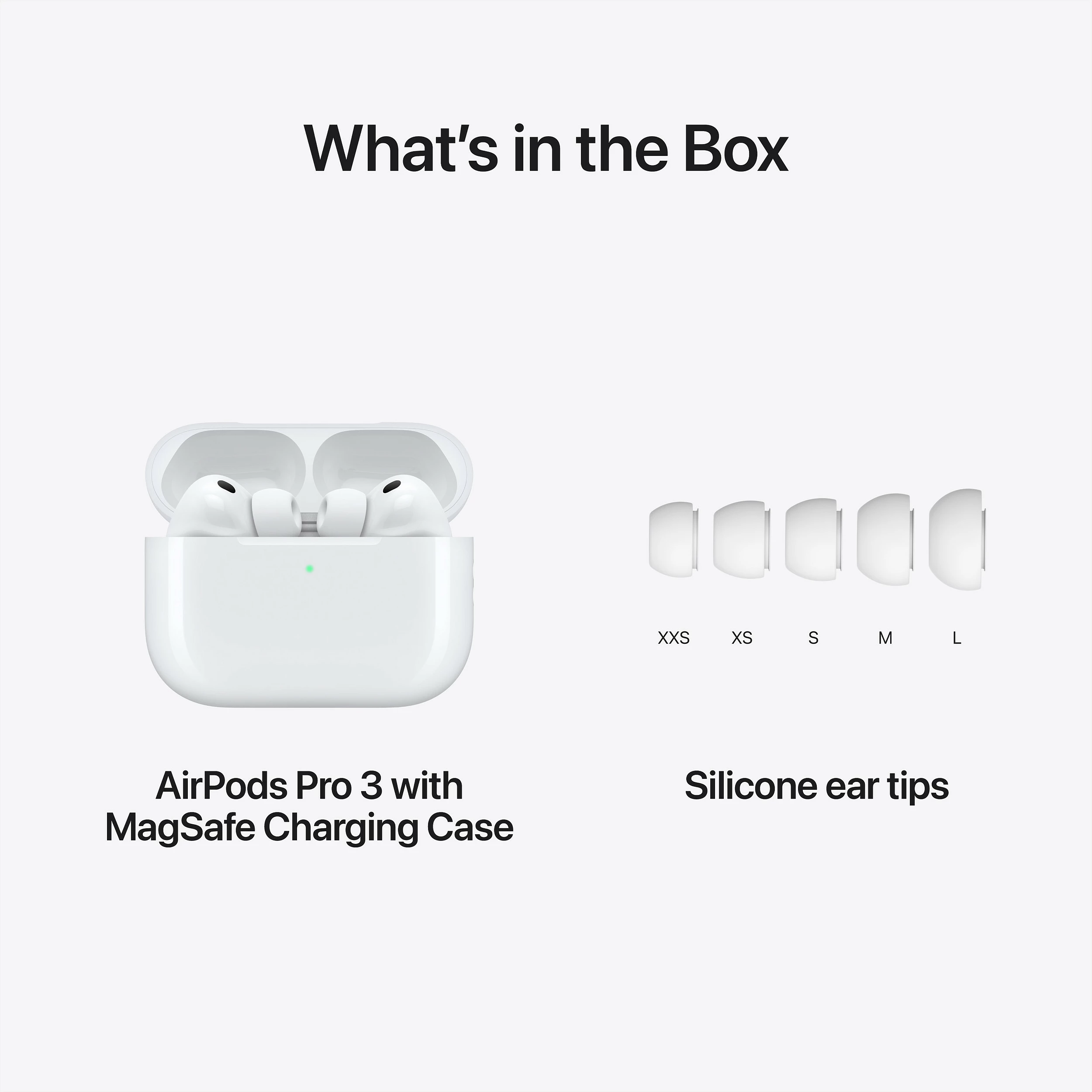 Kufje Apple AirPods Pro 3, True Wireless, ANC, Bluetooth 5.3, USB-C, të bardha