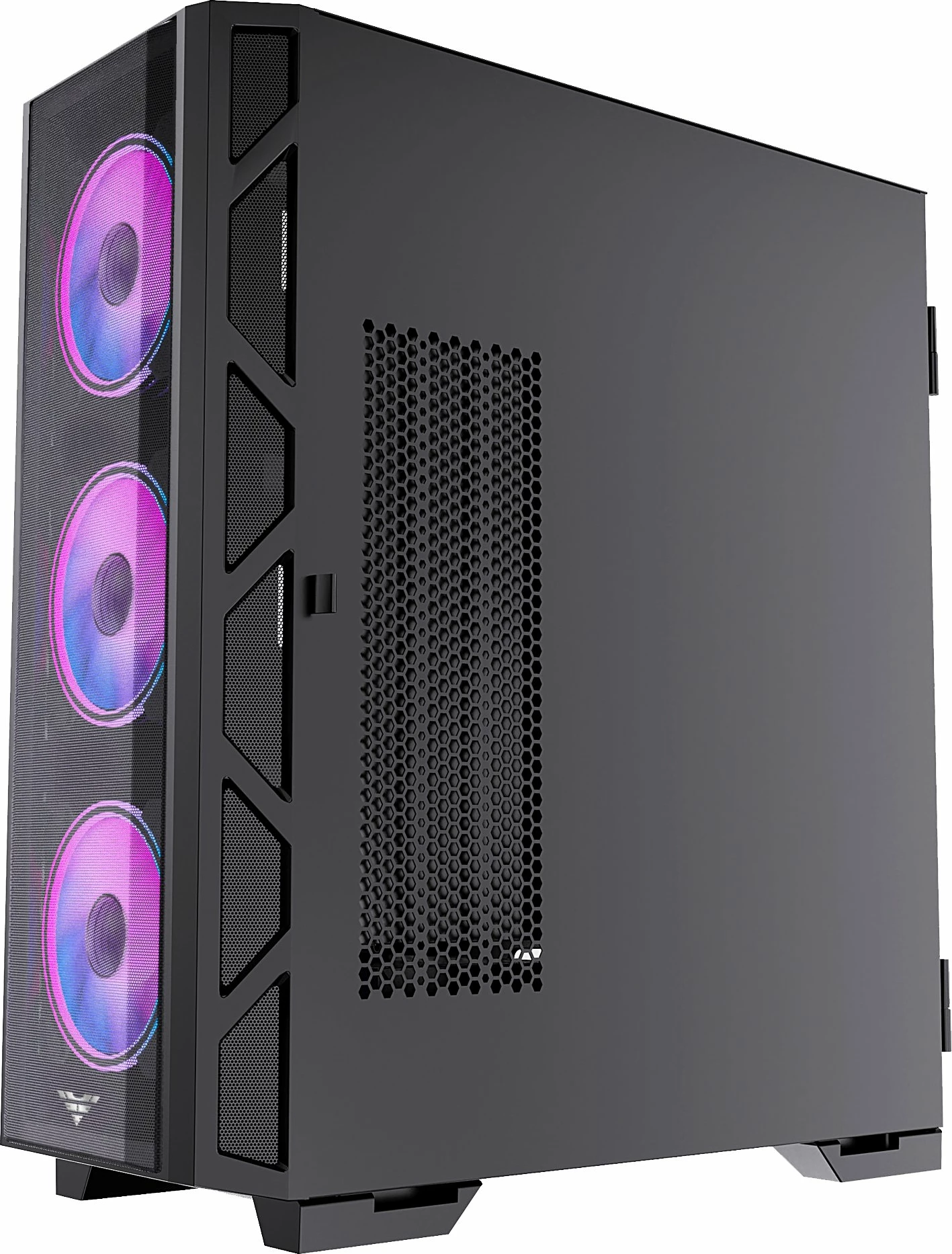 Kasë PREYON Nest Meshy+ PRENMP04B Midi Tower ATX/e-ATX me 4 ventilatorë ARGB, e zezë