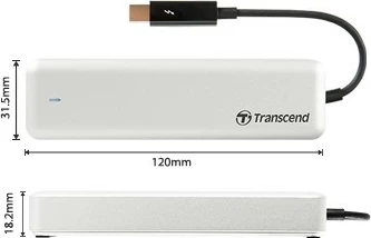 SSD i jashtëm Transcend JetDrive 855 960GB, Thunderbolt, për Mac, argjend