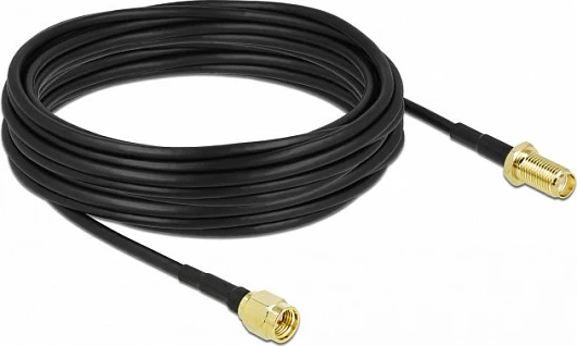 Kabllo antene DeLOCK LMR100 10 m, SMA mashkull - SMA femër, low loss, e zezë