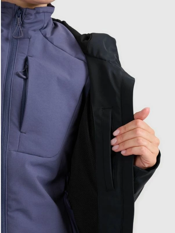 Jakne trekking për femra 4f, e zezë