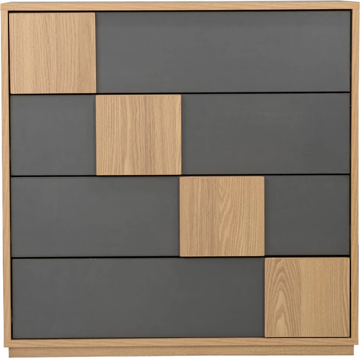 Komodë Jenga, ngjyrë sonoma-gri, 80x40x80cm