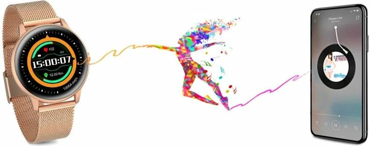 Smartwatch për femra G.Rossi, rozë gold