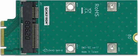 Adapter DeLOCK M.2 Key B+M në Mini PCIe Slot (PCIe/USB), i gjelbër