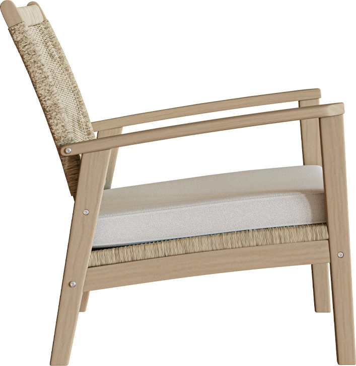 Karrige e ulët Salsa, jastëk, bezhë, 74.5x73x75.8