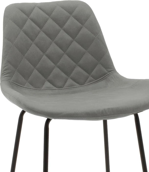 Karrige për bar Faith, ngjyrë anthracite antike, metal i zi, 50x54x104cm, set prej 2 copë