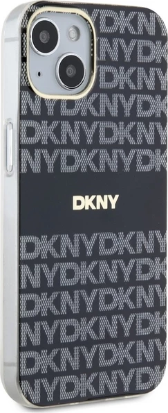 Mbështjellës DKNY IML Mono & Stripe MagSafe për iPhone 15/14/13, i zi