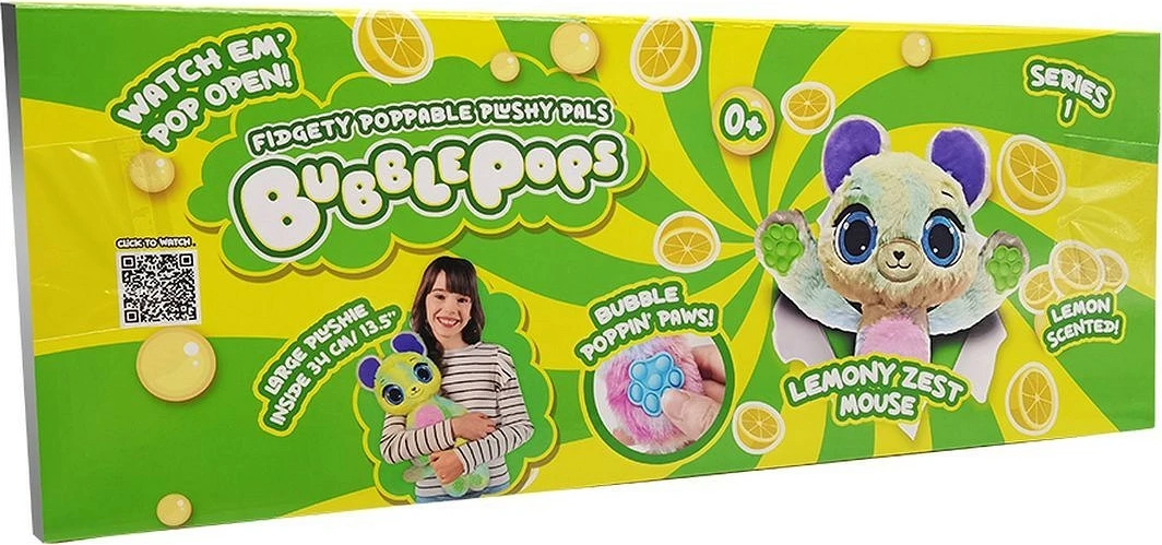 Lodër pelushi Bubble Pops mi aromatik me aromë limoni, 34 cm, shumëngjyrëshe