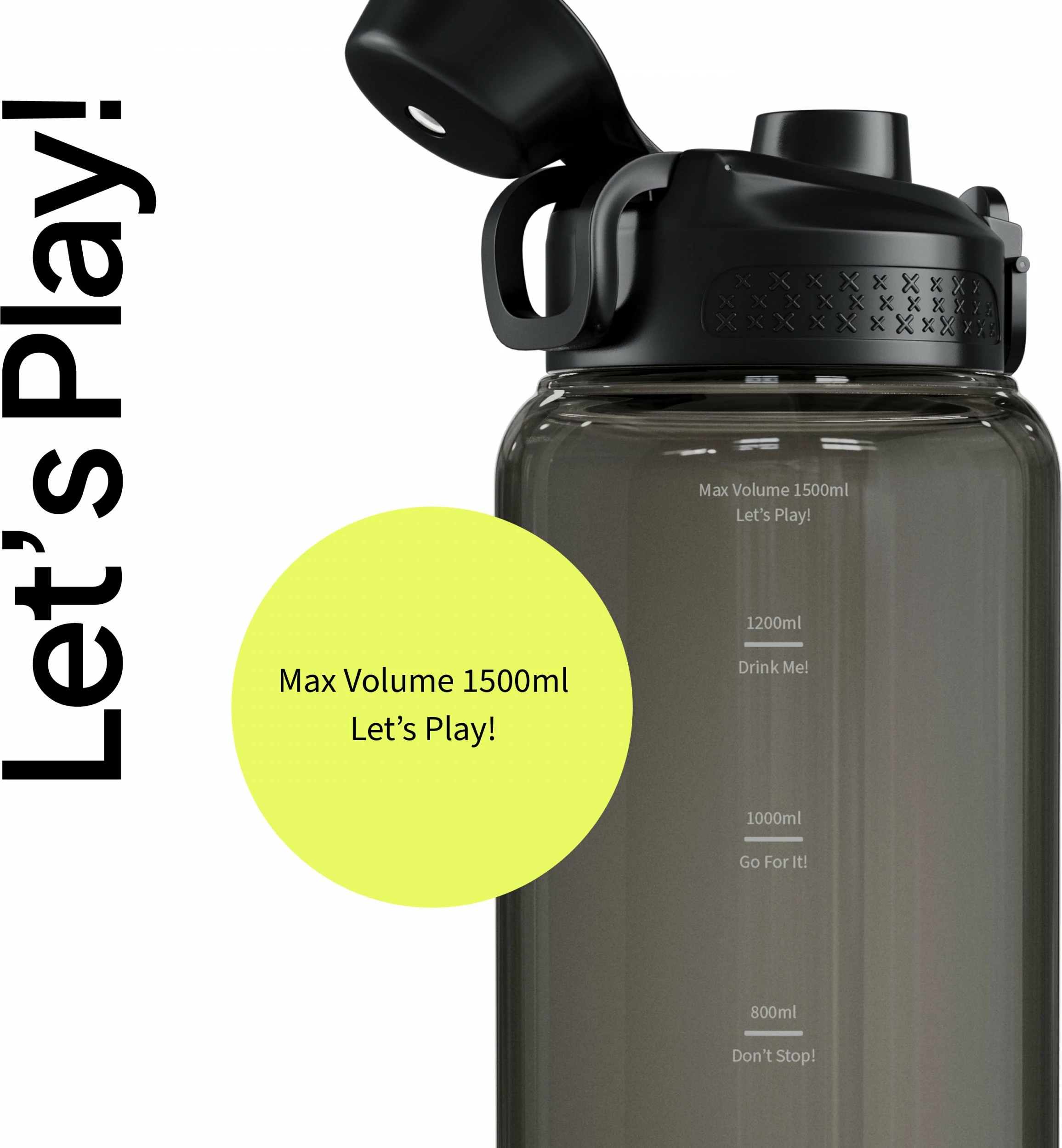 Shishe uji Zipro Tritan 1500 ml, BPA free, me sitë/infuzer frutash, e zezë