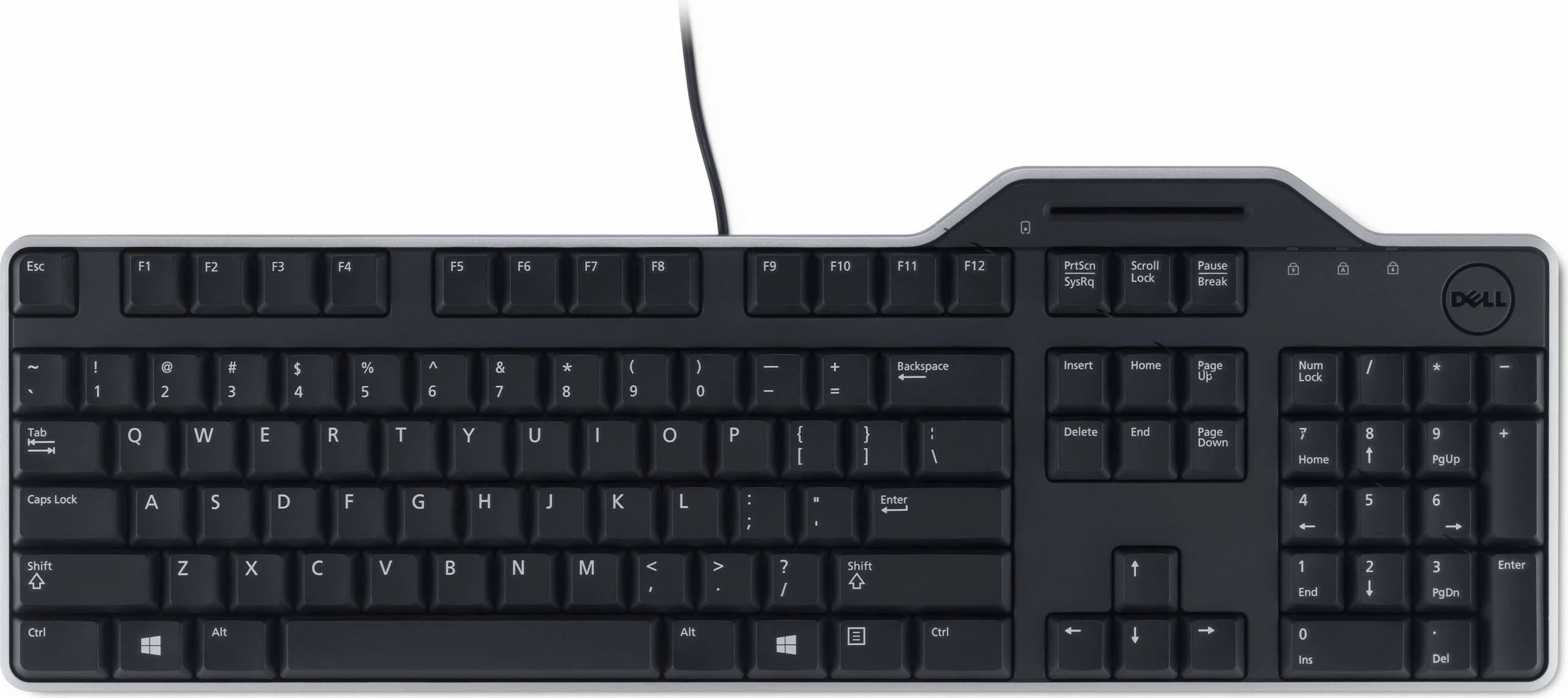 Tastierë DELL KB813, USB, smartcard, e zezë