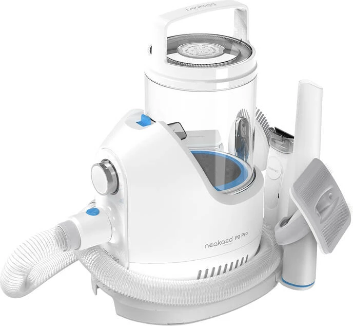 Set për krehje dhe pastrim qimesh për kafshë, Neakasa P2 Pro, 1L, 300W, i bardhë
