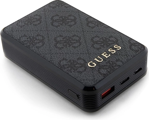 Powerbank Guess GUPB10DP4GEGK 10000mAh, 18W, lëkurë, e zezë