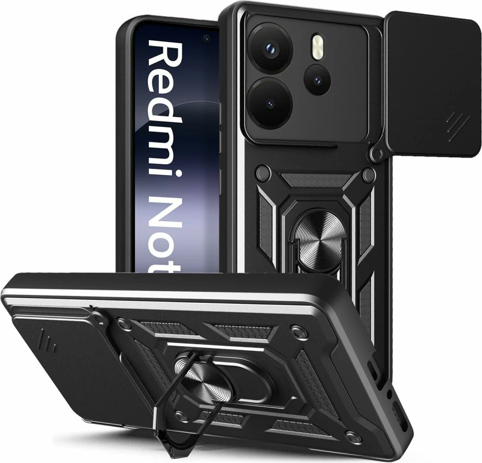 Mbështjellës Tech-Protect CamShield Pro për Xiaomi Redmi Note 14 4G, i zi matte