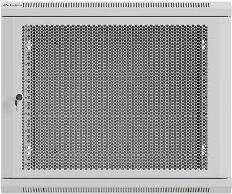 Kasë rack LANBERG 19" 9U 600x600mm, varëse, derë me vrima, gri