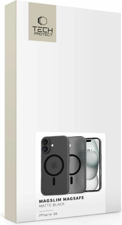 Mbështjellës Tech-Protect MagSlim MagSafe për iPhone 16, i zi