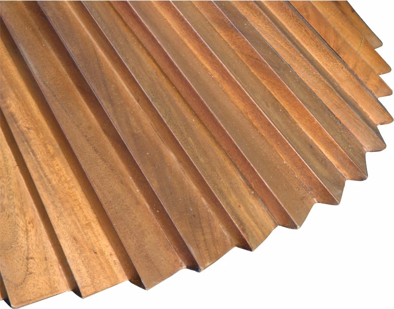 Tavolinë Twist, dru akacie, ngjyrë arre, 130x130x77cm