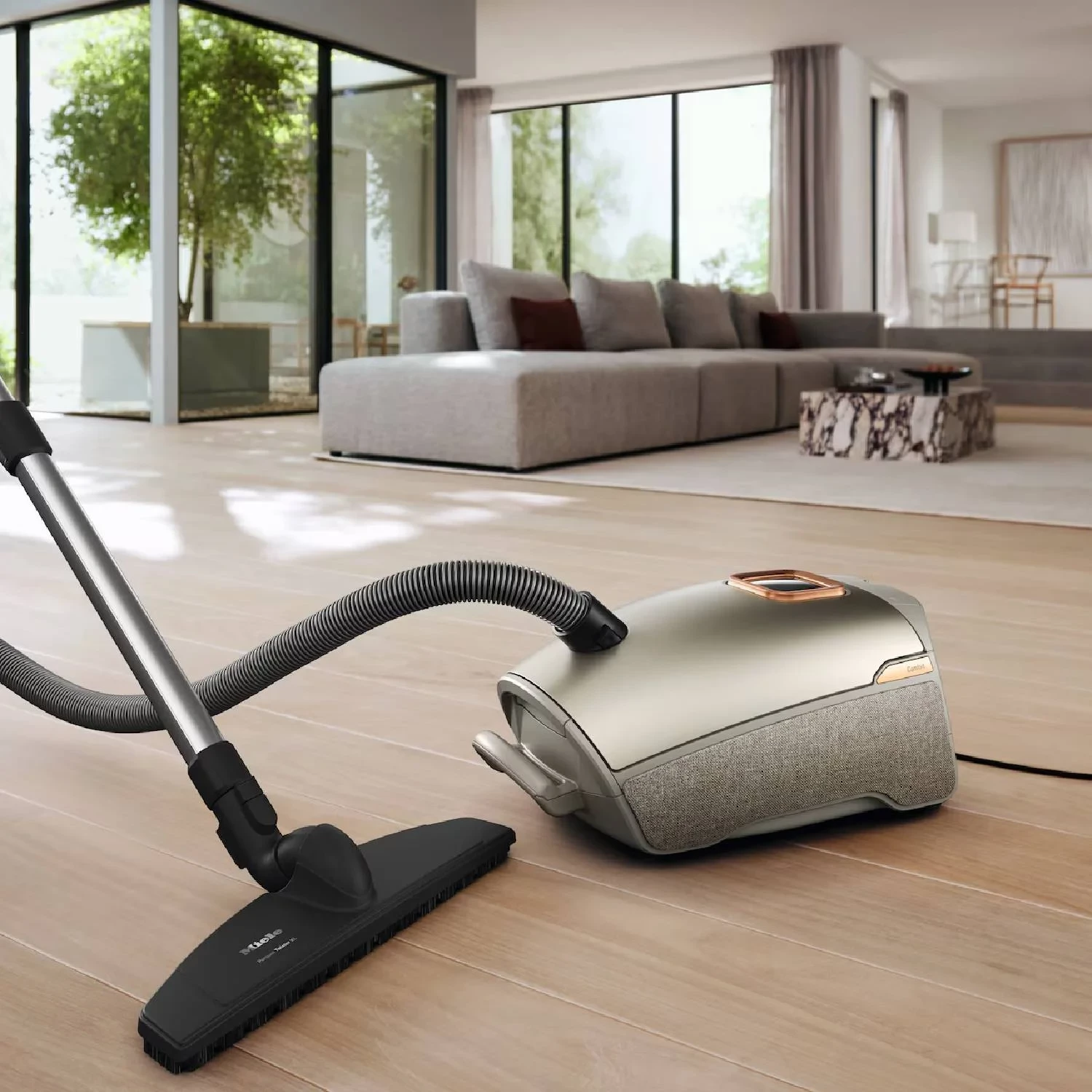 Fshesë me korrent me qese Miele Guard L1 Comfort XL 890W, Titanium Pearl