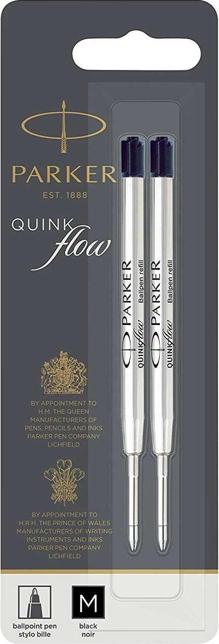 Refill për stilolaps PARKER 1950372, medium, 2 copë, argjend