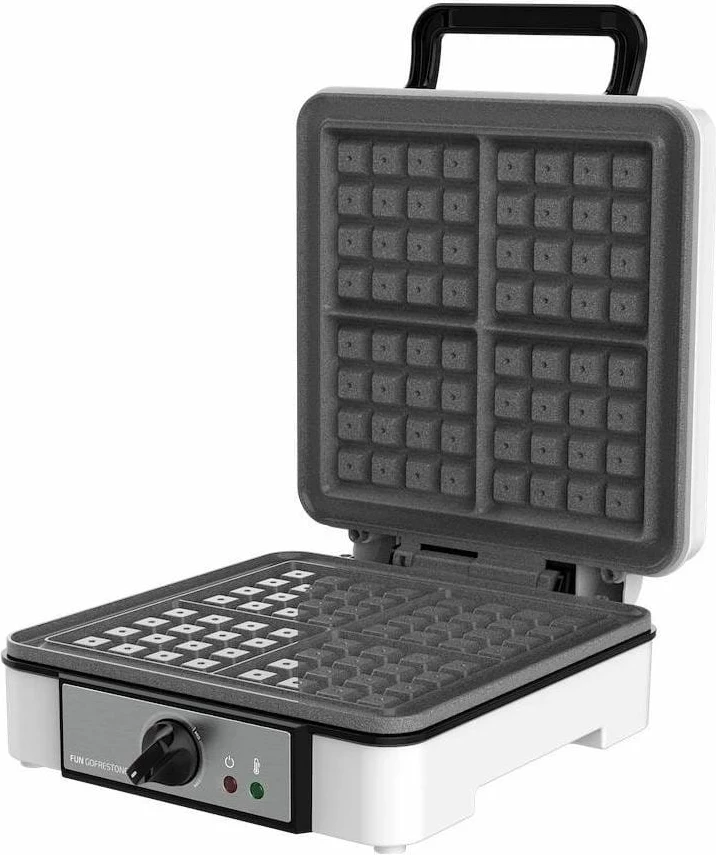 Aparat për waffle Cecotec Fun Gofrestone 4Inox, 1200W, argjendtë