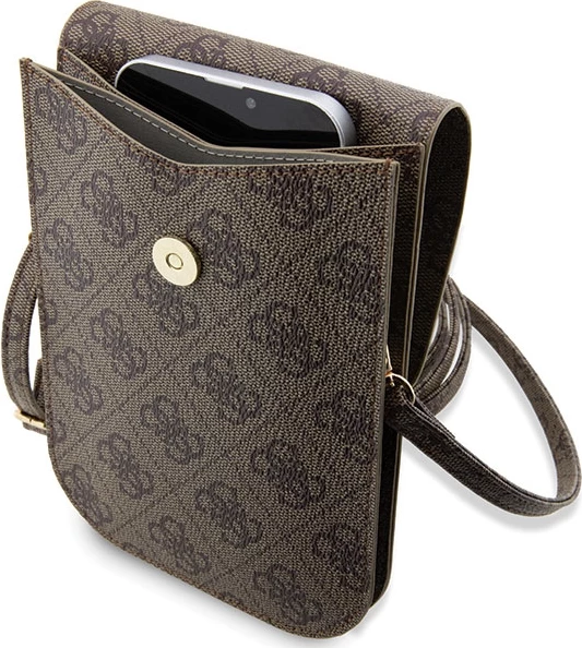 Çantë për telefon Guess 4G Stripes, kafe