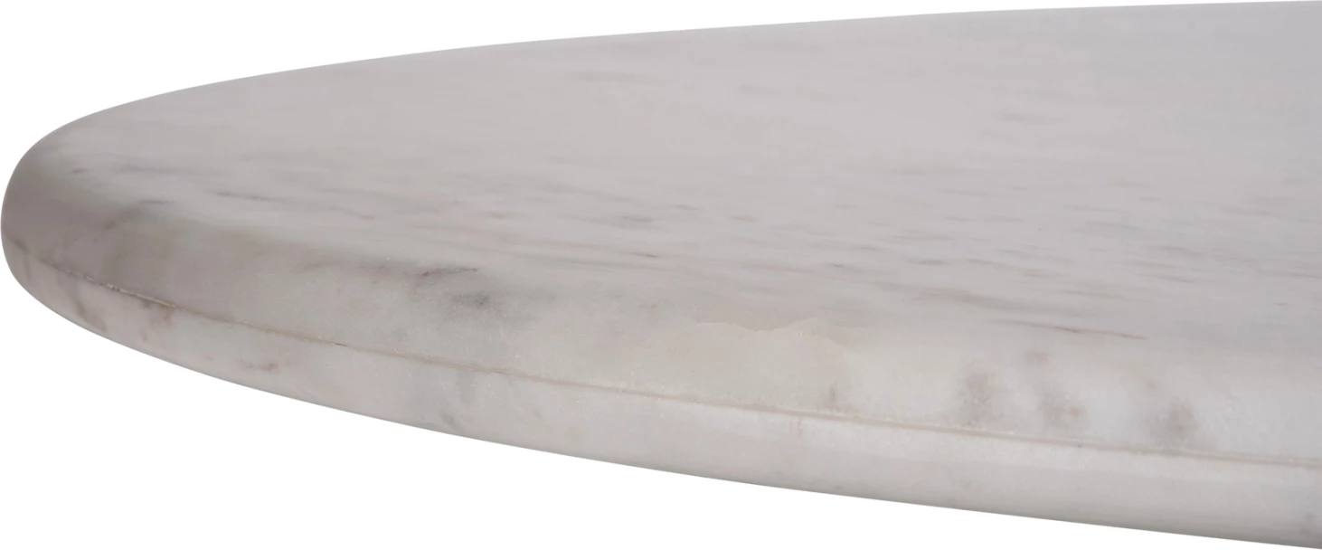 Tavolinë ovale për ngrënie, dru mango, mermer i bardhë, 180x90x76 cm