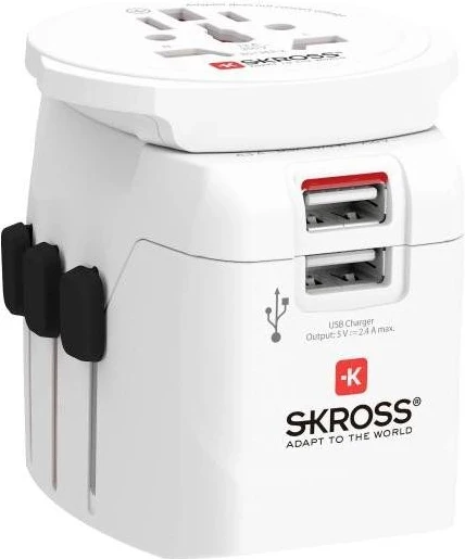 Adapter Skross Pro Light USB World (2xA)