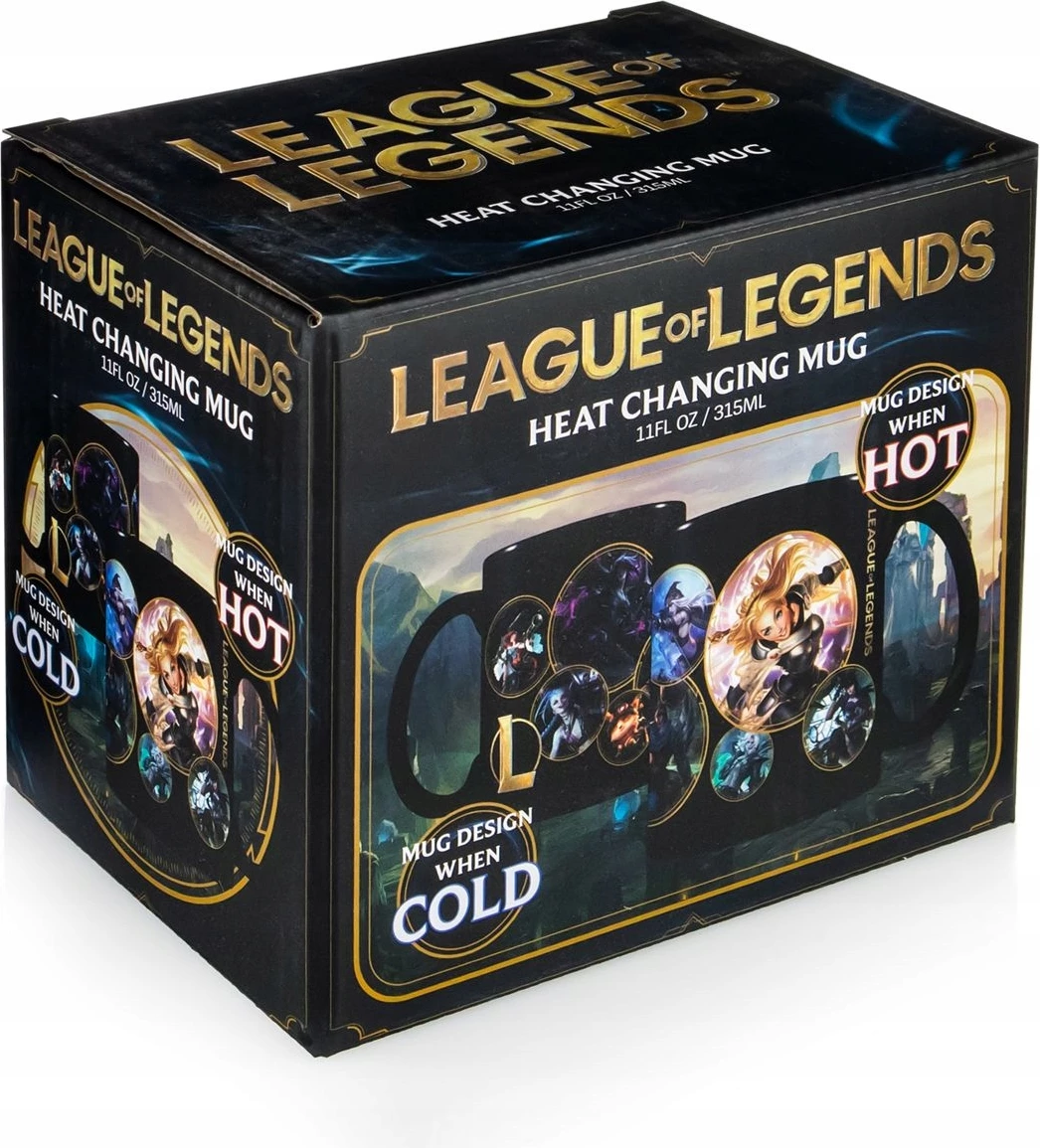 Skodelicë Pyramid International League of Legends Champions Heat Change, me efekt termik, e zezë