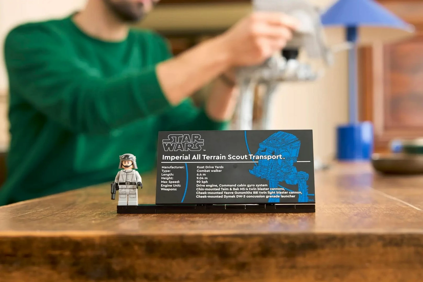 Set LEGO Star Wars AT-ST Walker 75417, për të rritur, me minifigurë, Gri