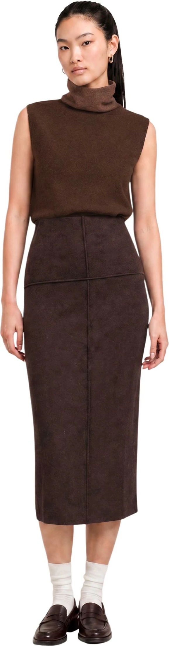 Fund laps për femra Jacqueline de Yong HERO LIFE PENCIL SKIRT JRS 15379970, kafe [Madhësia: M]