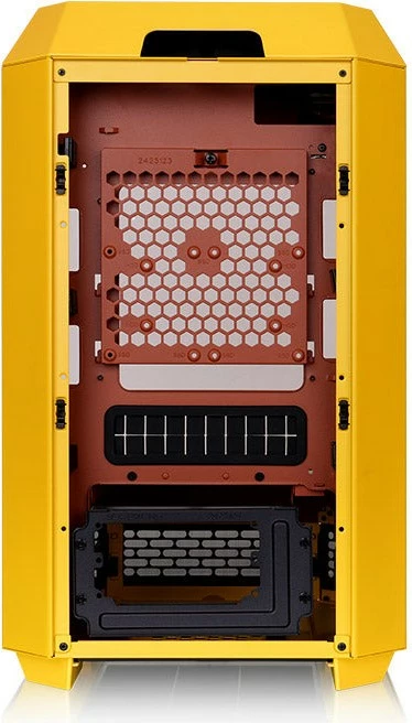 Kasë Thermaltake The Tower 250, Mini Tower, LCD Display, Butter Caramel, e verdhë
