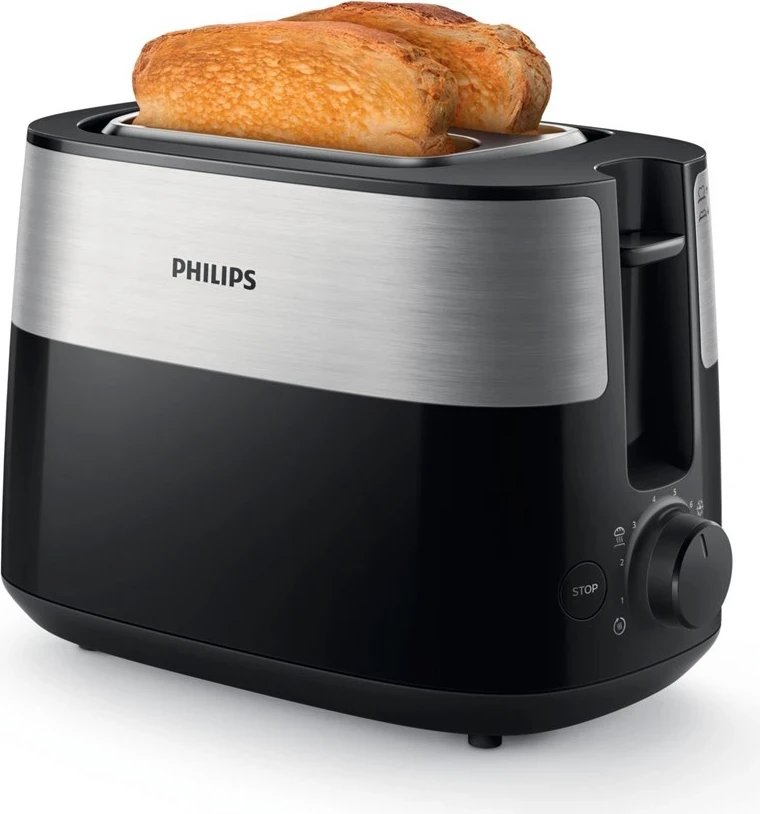 Toster Philips Daily Collection HD2516/90, 2 feta, 830 W, i zi