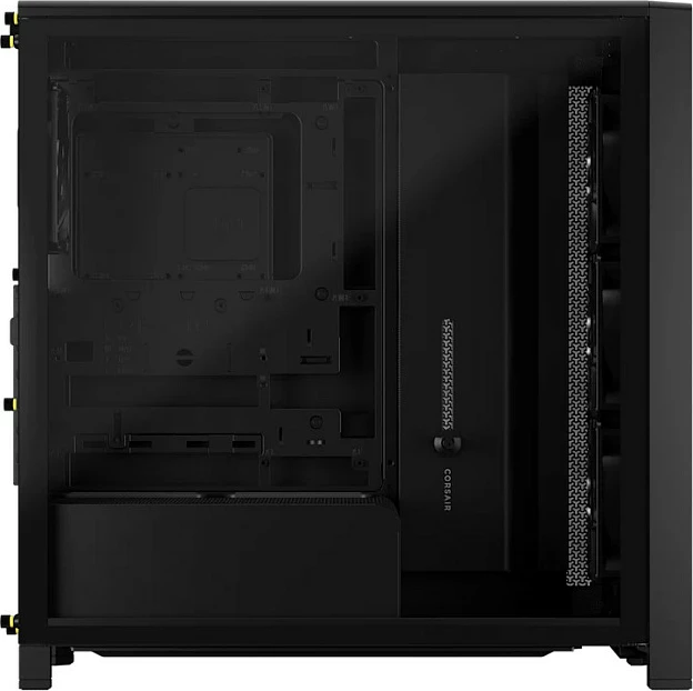 Kasë gaming Corsair Frame 4000D RS, Midi Tower, E-ATX, xham i temperuar, e zezë/wood
