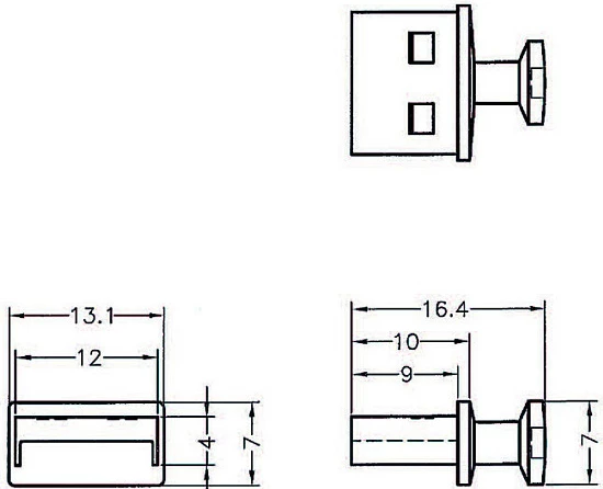 Kapak pluhuri DeLOCK 64009 për port USB Type-A, 10 copë, i zi
