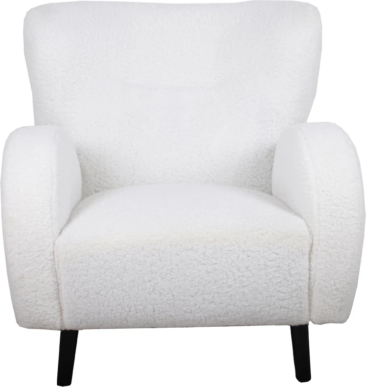 Fotelë ONE ONLY, kadife e bardhë, 84.5x89x93 cm