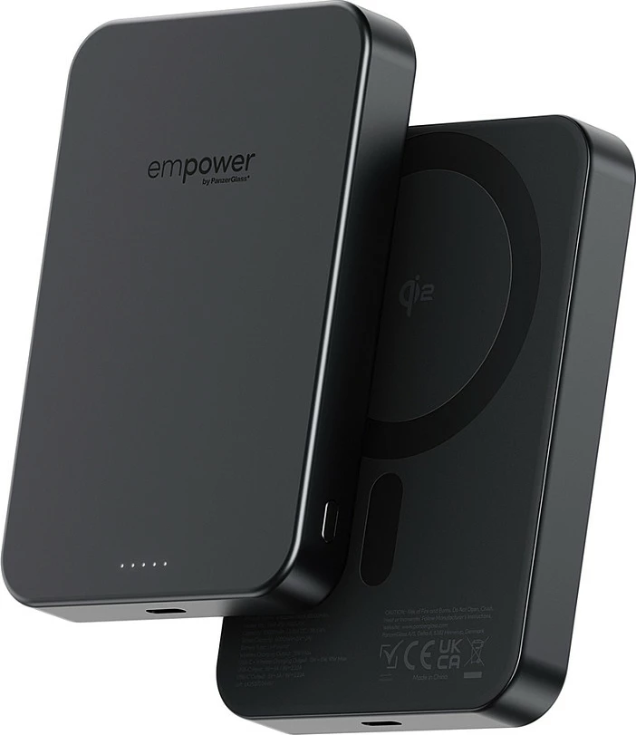 Power bank PanzerGlass empower Bank 10000mAh, MagSafe/Qi2, USB-C 20W, i zi