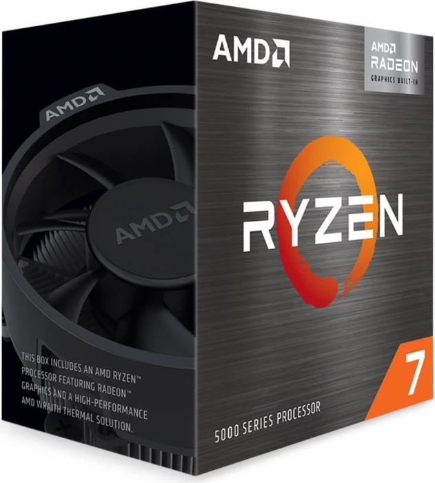 Procesor AMD Ryzen 7 5700G AM4, 8/16, 3.8-4.6GHz, 20MB cache, 65W, me grafikë Radeon, BOX me ftohës Wraith Stealth