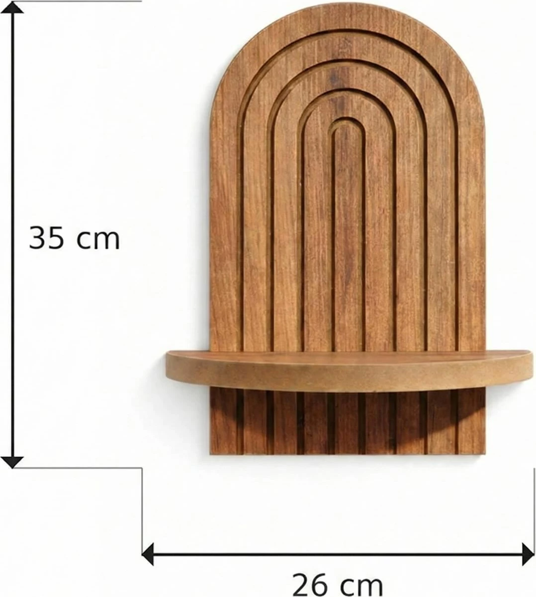 Raft muri dekorativ Skye Decor, Artmtkwll1, ngjyrë lisi