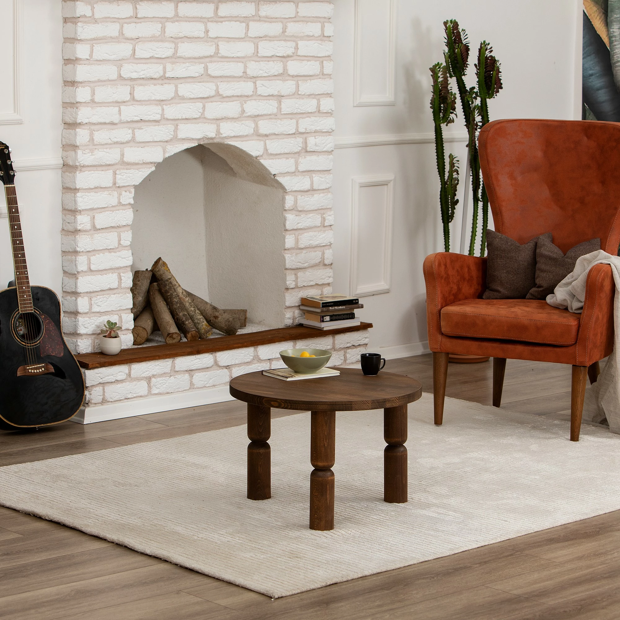Tavolinë kafeje Skye Decor, Ida 60, ngjyrë arre