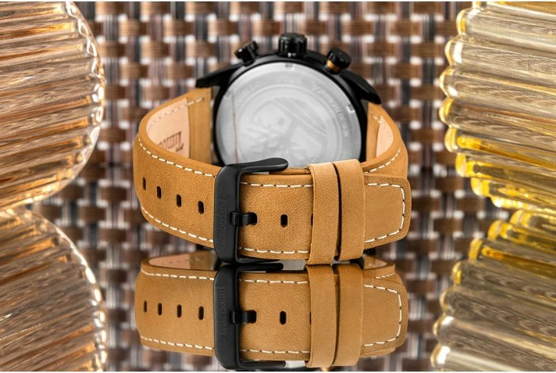 Orë dore meshkuj Timberland Henniker III TDWGF2100602, e zezë, set me çantë