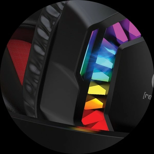 Kufje gaming Rebeltec SHARK, stereo 40mm, me mikrofon, RGB, 1.8m, USB-A + 3.5mm (4-pin), zi/kuqe