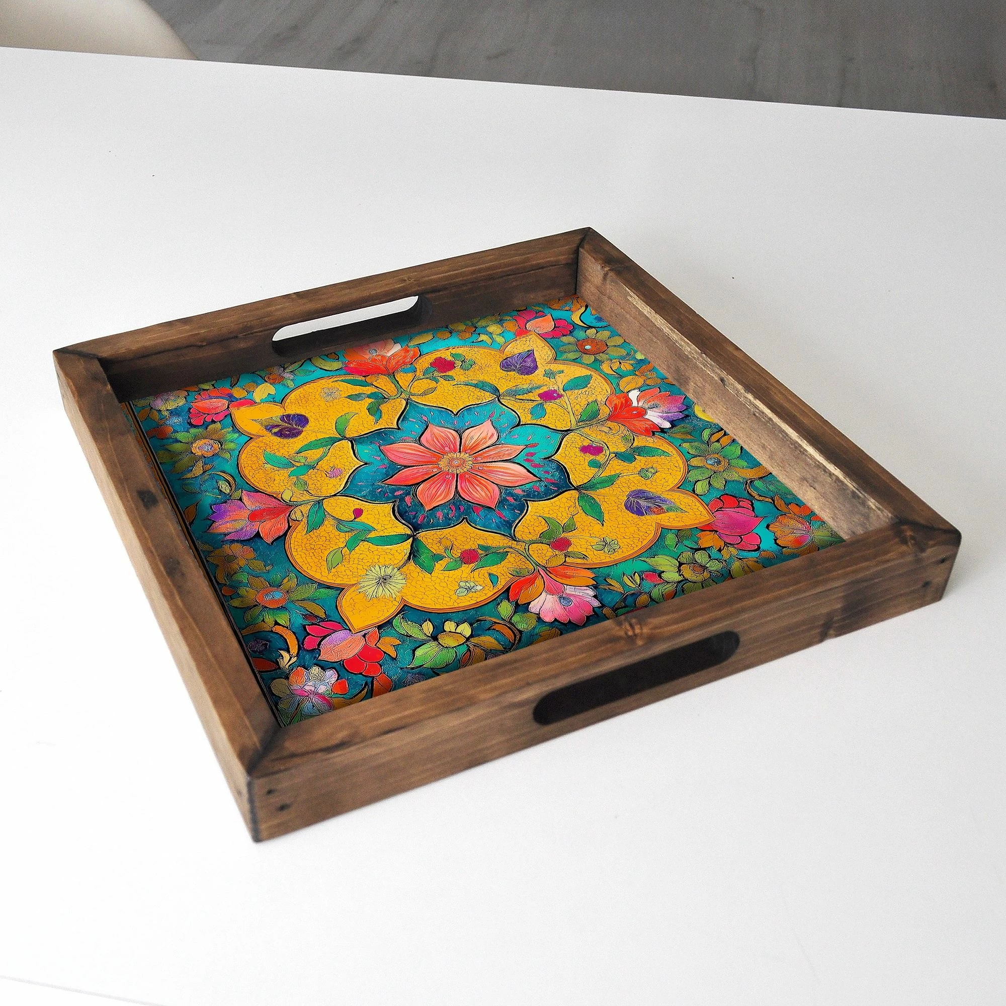 Tabaka druri, shumëngjyrëshe, Evila Originals, REF050, 35x35x4 cm